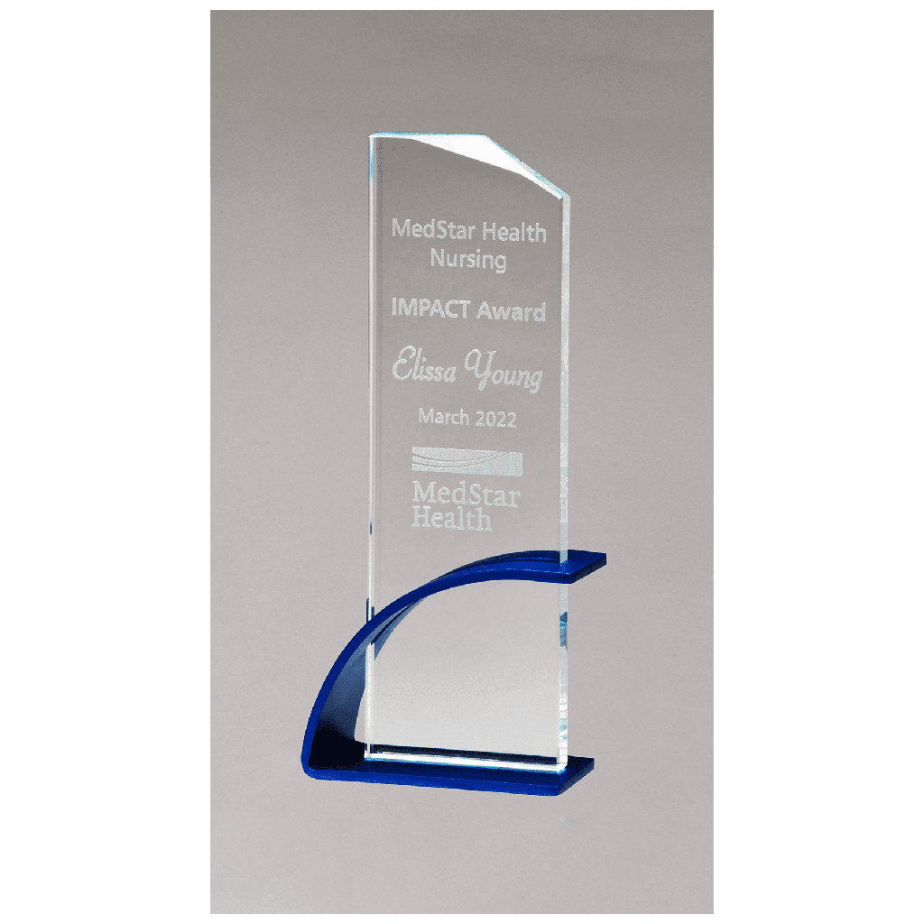 Blue Contemporary Clear Glass Award
