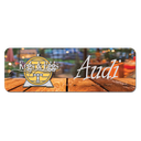 1" x 3" White Sublimated Plastic Namebadge