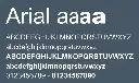 Electrical panel label font options, Arial and Arial bold