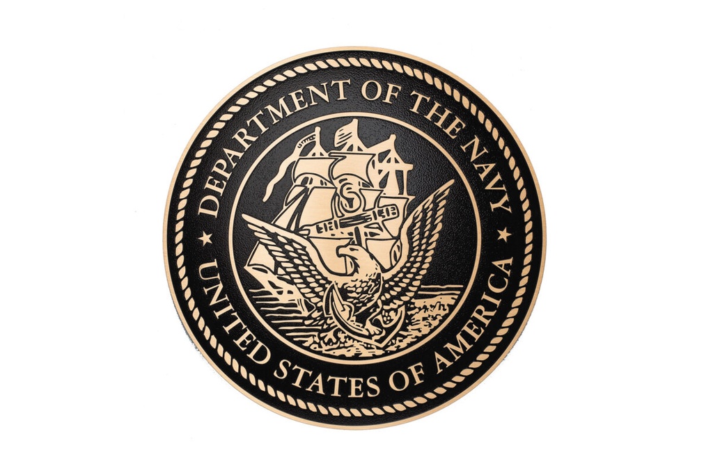 Cast bronze seal plaque