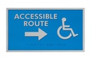 ADA accessible route sign with braille
