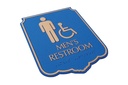 ADA restroom sign with braille