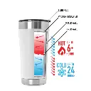30 oz Tempercraft Tumbler vacuum insulation diagram, cold 24 hours, hot 6+ hours