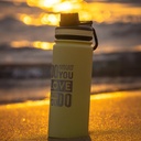 Laser engraved 18 oz Tempercraft Sport Bottle at sunset