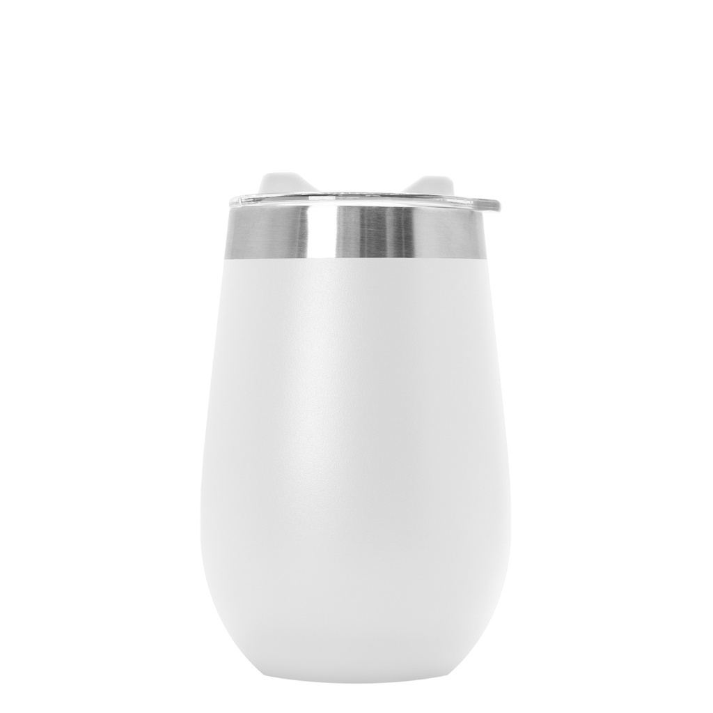 White 12 oz Tempercraft Wine Tumbler, blank