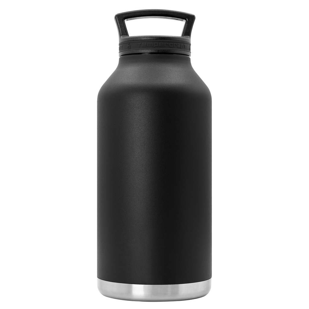 Black 64 oz Tempercraft Growler, blank