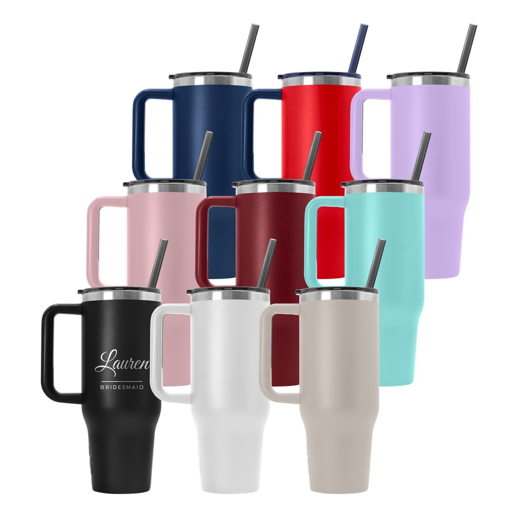 40 oz Tempercraft Tumbler w/ Handle in all colors