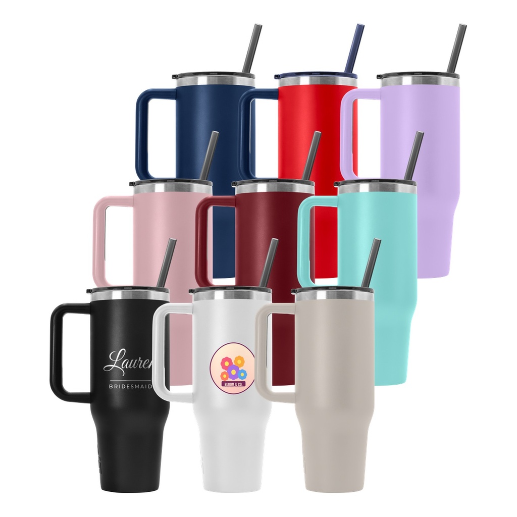 40 oz Tempercraft Tumbler w/ Handle in all colors