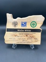 Myrtlewood State of Oregon Plaque w/Color Fill