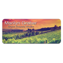1 1/4" x 3" White Sublimated Plastic Namebadge
