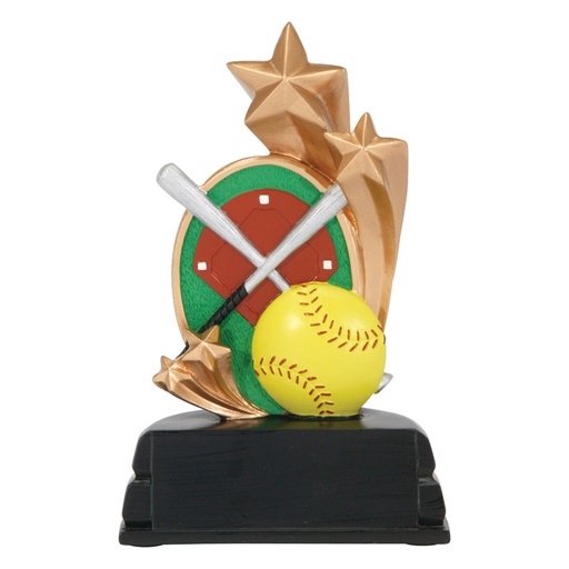 [PDU#87520GS]  6" Softball Star Resin